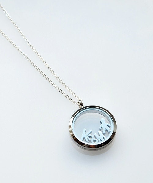 Medaillon personalisiert 30mm, Halskette