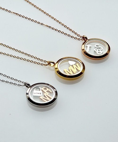 Medaillon personalisiert 25mm, Birthstone, Halskette, Buchstabe, Charms, Erinnerungen