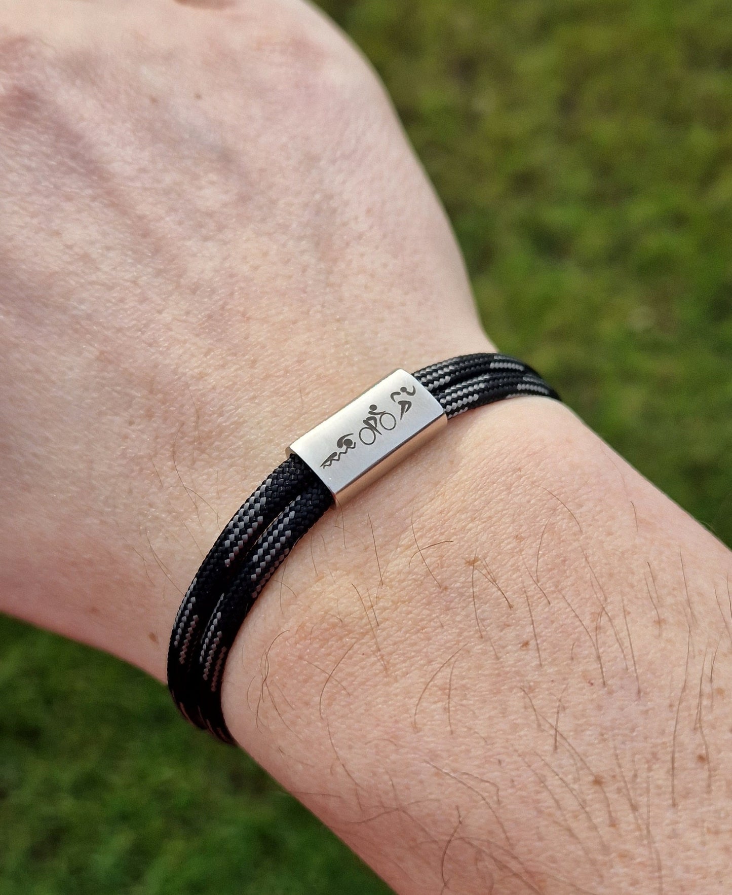 Gravur Armband Triathlon, Wettkampf, Triathlon, Laufen, Schwimmen, Fahrrad