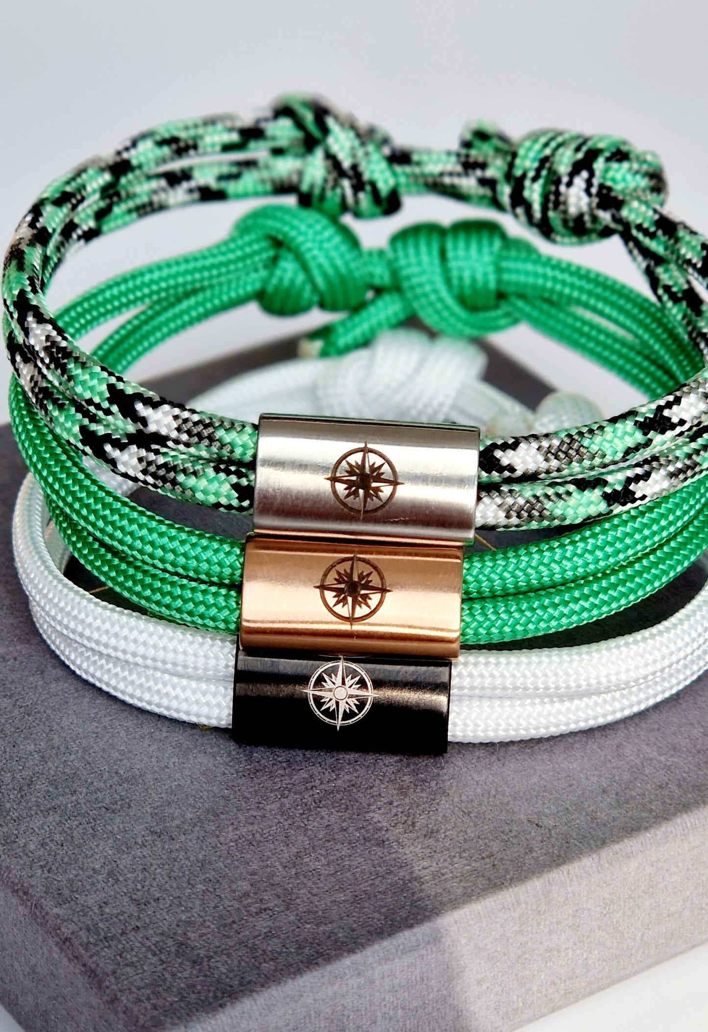 Gravur Armband Koordinaten, Kompass