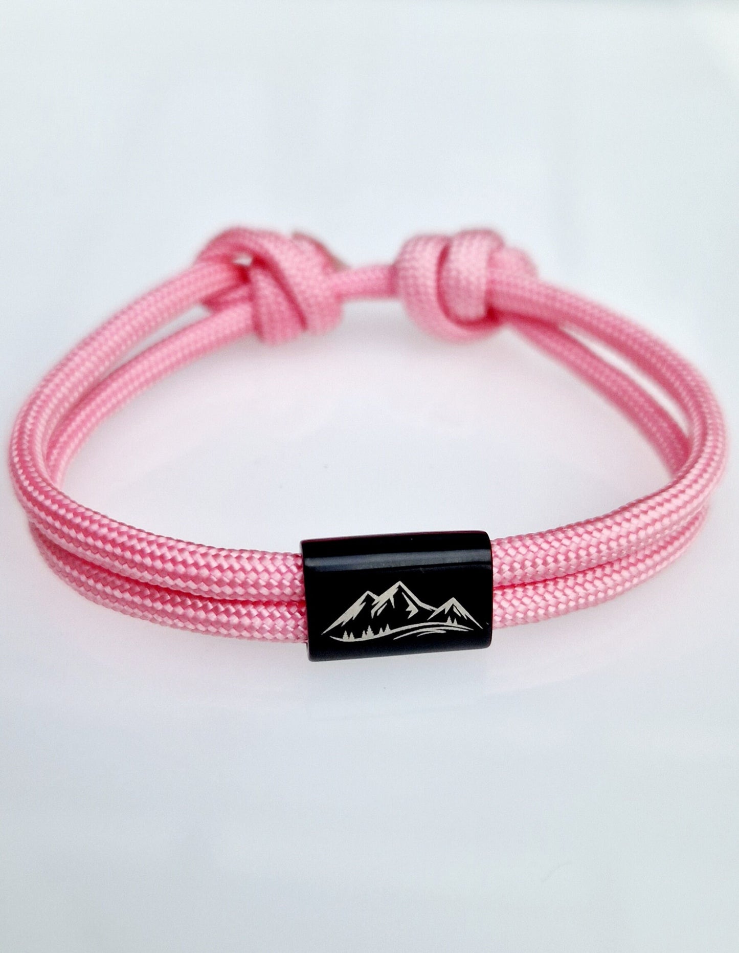 Gravur Armband Bergsteiger, Gipfelstürmer, Berglandschaft, Berge
