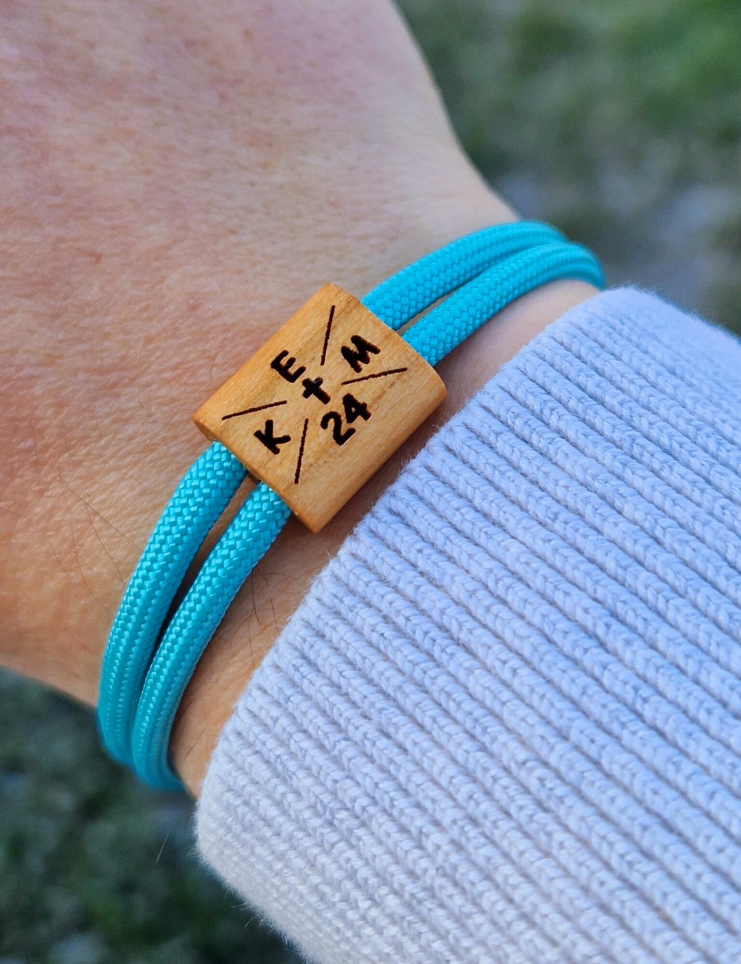 Gravur Holz Armband , Kommunion, Konfirmation, Firmung, Initialen
