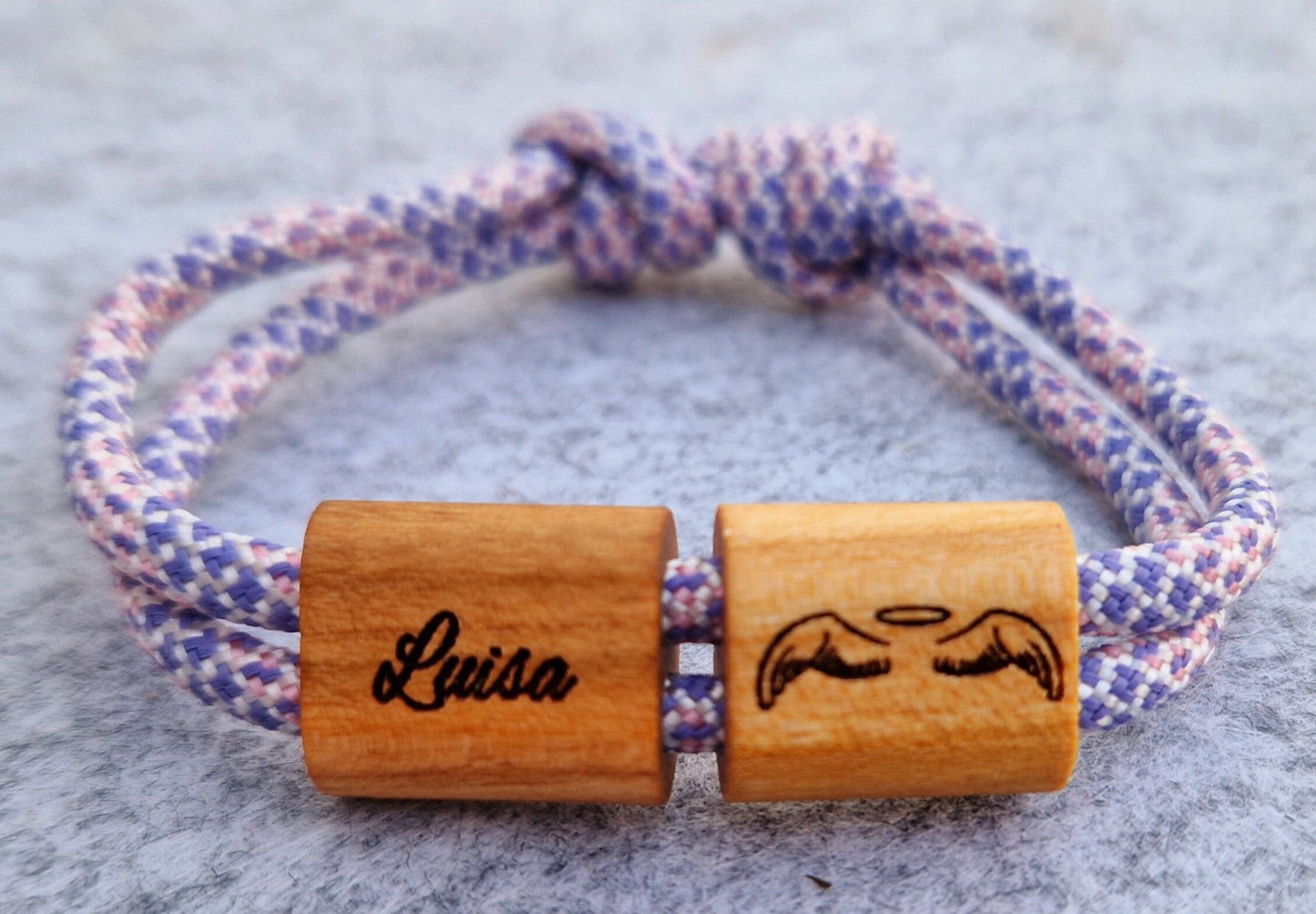 Gravur Holz Armband , Kommunion, Konfirmation, Firmung, Schutzengel