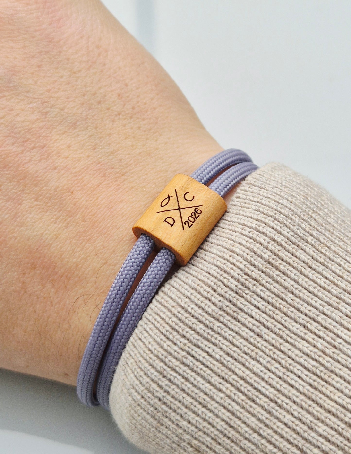 Kommunion Armband • Holz Armband • Armband für Kinder • Geschenk Konfirmation • Initialen Armband • Gravur Armband • Gravur Gass
