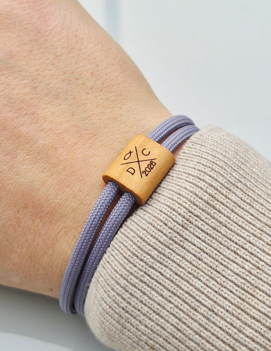 Kommunion Armband • Holz Armband • Armband für Kinder • Geschenk Konfirmation • Initialen Armband • Gravur Armband • Gravur Gass