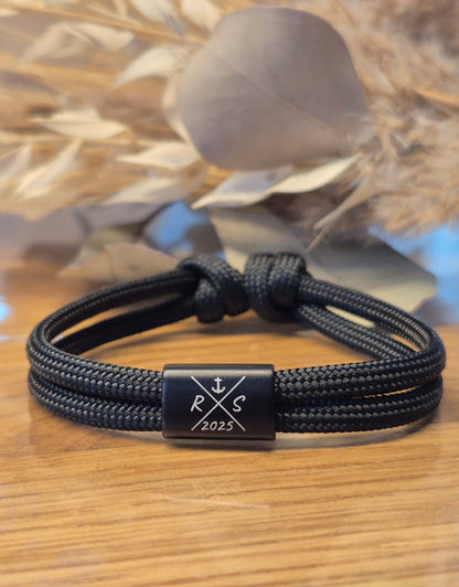 Gravur Armband, HUA MUA Armband, Initialen Gravurarmband, personalisiertes Armband, Familien Armband, Surfer Armband