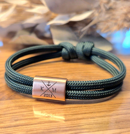 Gravur Armband, Armband personalisiert, HUA MUA Armband,Initialen Gravurarmband, Familien Armband, Gravur Armband Koordinaten,Surfer Armband