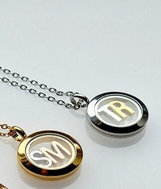 Medaillon personalisiert 20mm, Halskette,  Buchstabe, Charms, Erinnerungen