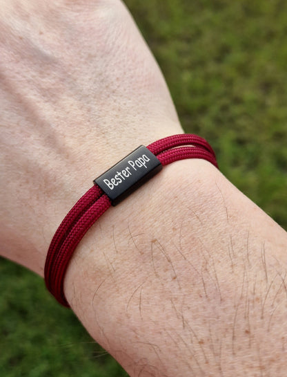 Gravur Armband Bester Papa, Vatertag