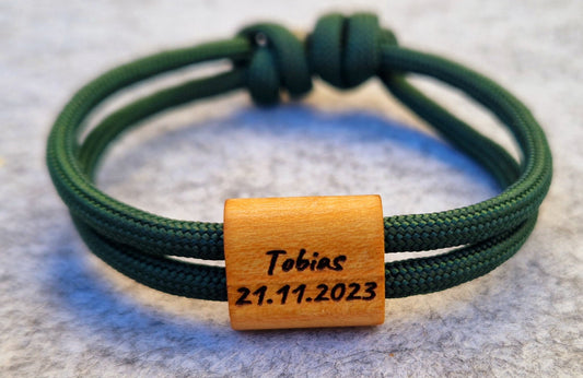 Gravur Holz Armband , Name