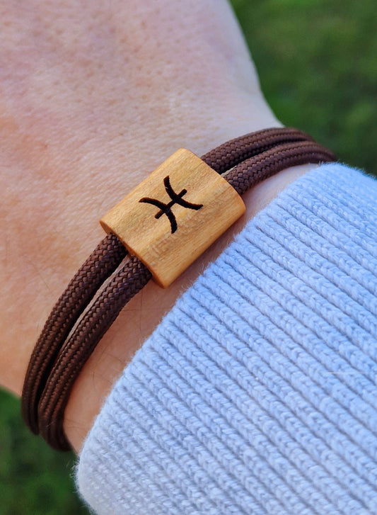 Gravur Holz Armband , Sternzeichen, Tierkreiszeichen